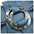 Bulgari BVLGARI Chandra Schultertasche aus Leder Double Circle Ring Turquoise Blue - Ansicht 15