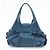 Bulgari BVLGARI Chandra Schultertasche aus Leder Double Circle Ring Turquoise Blue - Ansicht 2
