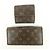 Louis Vuitton Monogram Canvas Compact Lote de 2 Carteras Cartera Larga Marrón - vista 2