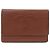 Cartera compacta tri-fold CHANEL COCO Mark de piel caviar marrón