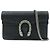 Borsa a tracolla GUCCI Dionysus Super Mini Bag in pelle con catena Nera
