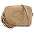 GUCCI SOHO Interlocking G Leather Small Disco Bag Beige 308364