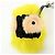 FENDI Monster Portachiavi in pelle e pelliccia Giallo Nero - vista 9