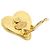 Orecchini a clip a cuore CHANEL COCO Mark placcati in oro dorato - vista 10