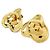 Orecchini a clip a cuore CHANEL COCO Mark placcati in oro dorato - vista 4