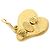 Orecchini a clip a cuore CHANEL COCO Mark placcati in oro dorato - vista 9