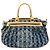 Louis Vuitton Monogram Denim Cabas Raye GM 2Way Hand Bag Blue M95336