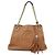 Borsa a spalla in pelle con catena GUCCI SOHO Interlocking G Marrone 308982