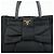 Borsa tote a mano PRADA in nylon e pelle con nastro Nero BN1601 - vista 20
