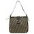 Borsa a mano e a tracolla FENDI in tela jacquard Zucca e pelle, Marrone