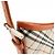 Borsa a tracolla BURBERRY Nova Plaid in tela e pelle Beige - vista 15