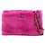 Bolsa de Ombro com Corrente em Couro e Pele de Coelho CHANEL Purple