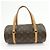Borsa a mano Louis Vuitton Monogram Papillon 26 Vecchio Stile Marrone M51366 - vista 2