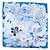 Hermès HERMES Carre 90 Seidentuch 100% FLEURS DINDIENNES Blue White - Ansicht 2