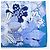 Hermès HERMES Carre 90 Seidentuch 100% FLEURS DINDIENNES Blue White - Ansicht 6