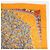 Hermès HERMES Carre 90 Foulard 100% Seta AXIS MUNDI Arancione Blu Marrone - vista 4