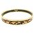 Hermès HERMES Email PM Bracciale Rigido in Metallo Motivo Uccelli Nero Oro