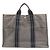 Hermès HERMES Herline Fourre Tout MM Canvas Tote Bag Grey Black
