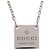 Collana con piastra quadrata Logo GUCCI Argento SV925