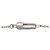 Collana con piastra quadrata Logo GUCCI Argento SV925 - vista 4