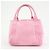 BALENCIAGA Borsa Tote Cabas Small in tela e pelle Navy e Rosa 339933 - vista 2