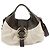 Bulgari Borsa 2Way BVLGARI Chandra in tela e pelle Borsa a mano e a tracolla Ivory Brown