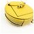 Borsa a spalla rotonda in pelle con zip e logo FENDI FF Gialla 7M0359 - vista 10