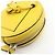 Borsa a spalla rotonda in pelle con zip e logo FENDI FF Gialla 7M0359 - vista 11