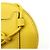 Borsa a spalla rotonda in pelle con zip e logo FENDI FF Gialla 7M0359 - vista 12