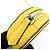 Borsa a spalla rotonda in pelle con zip e logo FENDI FF Gialla 7M0359 - vista 16