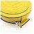 Borsa a spalla rotonda in pelle con zip e logo FENDI FF Gialla 7M0359 - vista 8
