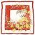 Sciarpa Christian Dior 100％ seta stampa floreale bianco rosso giallo