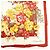 Sciarpa Christian Dior 100％ seta stampa floreale bianco rosso giallo - vista 6