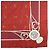 Sciarpa GUCCI 100% Seta Double G Horseshoe Bordeaux White Blue - vista 6