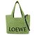 LOEWE Font Tote Raffia Leather 2Way Bag Borsa Tote Borsa a Tracolla Verde