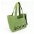 LOEWE Font Tote Raffia Leather 2Way Bag Borsa Tote Borsa a Tracolla Verde - vista 4