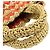 PRADA Borsa Tote in Raffia Logo Triangle Canapa Borsa a Mano Natural Red BN2303 - vista 5