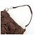 Autre Marque SAINT LAURENT PARIS YSL Borsa a tracolla Naja Flower in camoscio Marrone - vista 6