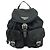 Zaino PRADA in nylon e pelle con logo Triangle Nero