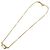 Collana Christian Dior CD Logo in metallo e strass Oro