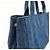 PRADA Canapa Mini Triangle Logo Denim 2Way Bag Hand Bag Blue 1BG439 - vista 17
