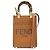 FENDI Sunshine Shopper Small Borsa 2Way Borsa a Spalla Camel 8BS051
