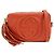 GUCCI SOHO Borsa a tracolla in pelle con catena Interlocking G Orange 308364