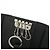 PRADA Triangle Logo Saffiano Leather Key Case Key Ring Black 1PG004 - view 14