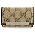 GUCCI GG Canvas Leather 6 Ring Key Case Beige Brown 127048
