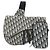 Borsa vita Christian Dior Saddle Oblique Canvas Leather Black Beige