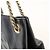 GUCCI SOHO Borsa a tracolla in pelle con catena e G intrecciate Nero 308982 - vista 16