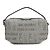 Salvatore Ferragamo Borsa a pochette Ferragamo Gancini Logo Canvas Leather Silver Black