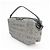 Salvatore Ferragamo Borsa a pochette Ferragamo Gancini Logo Canvas Leather Silver Black - vista 3