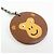 Hermès Portachiavi HERMES Monkey in pelle Brown Yellow - vista 4